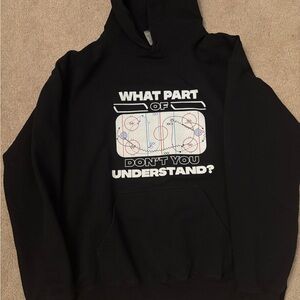 Black Hockey Graphic Hoodie